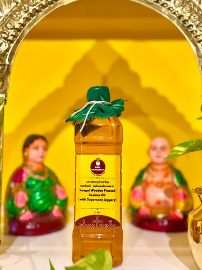 Chettinad Vaagai Wooden Pressed Sesame Oil ( Sugarcane Jaggery)