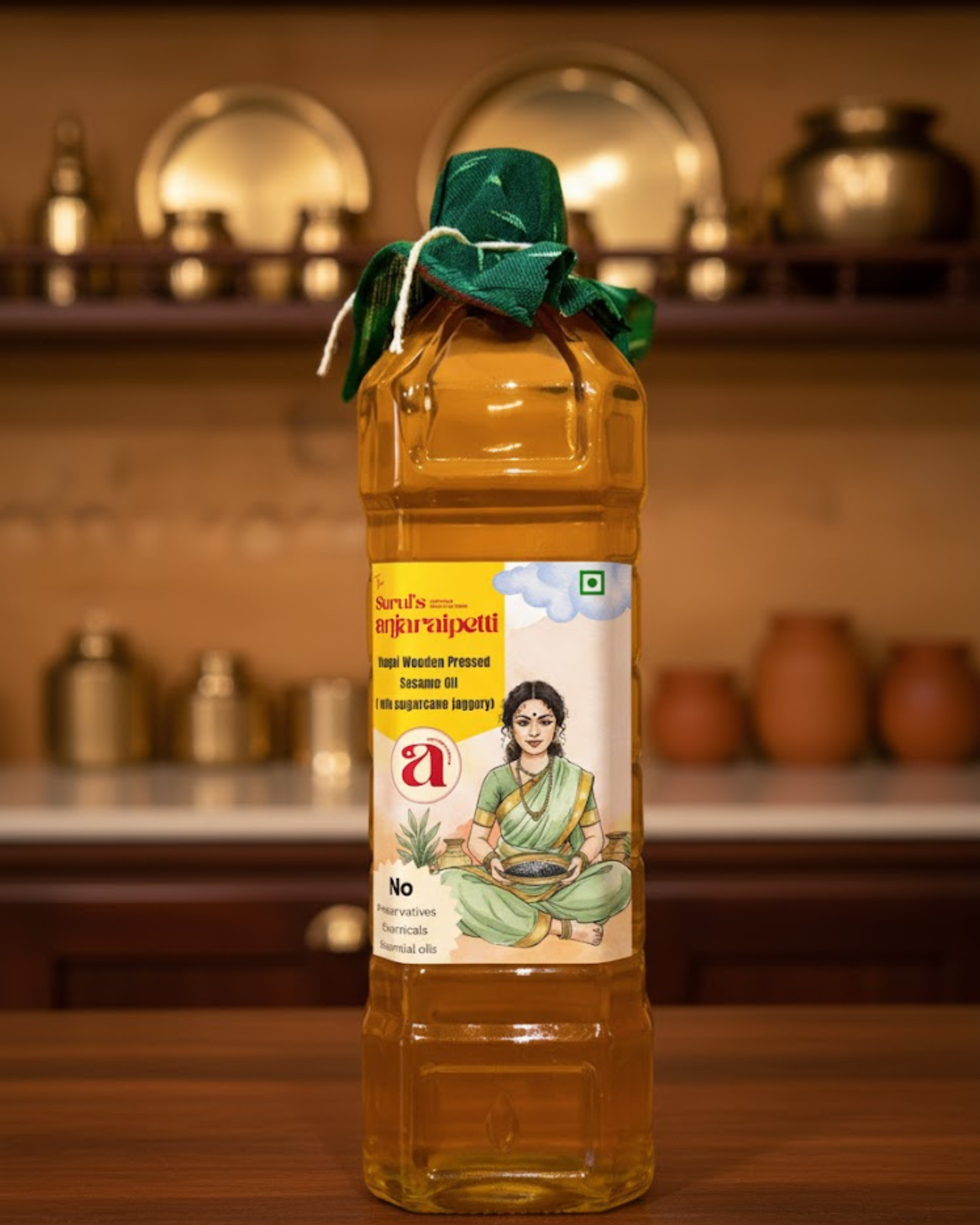 Wooden Pressed Sesame Oil (Sugarcane Jaggery) – Surul Anjaraipetti