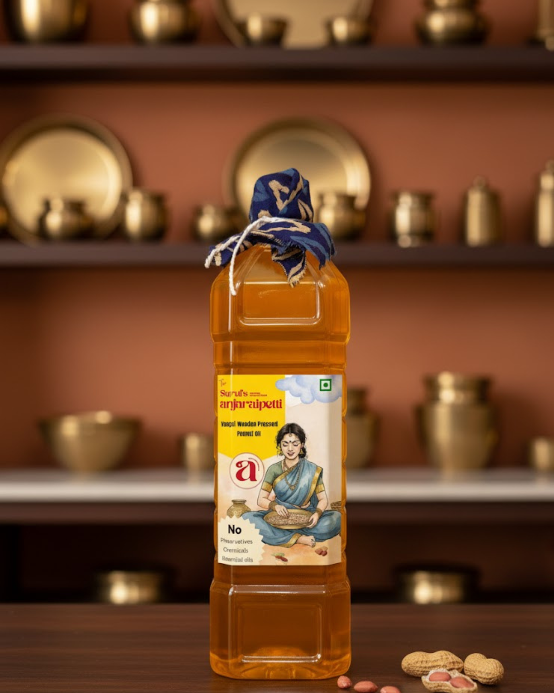 wooden pressed penaut oil